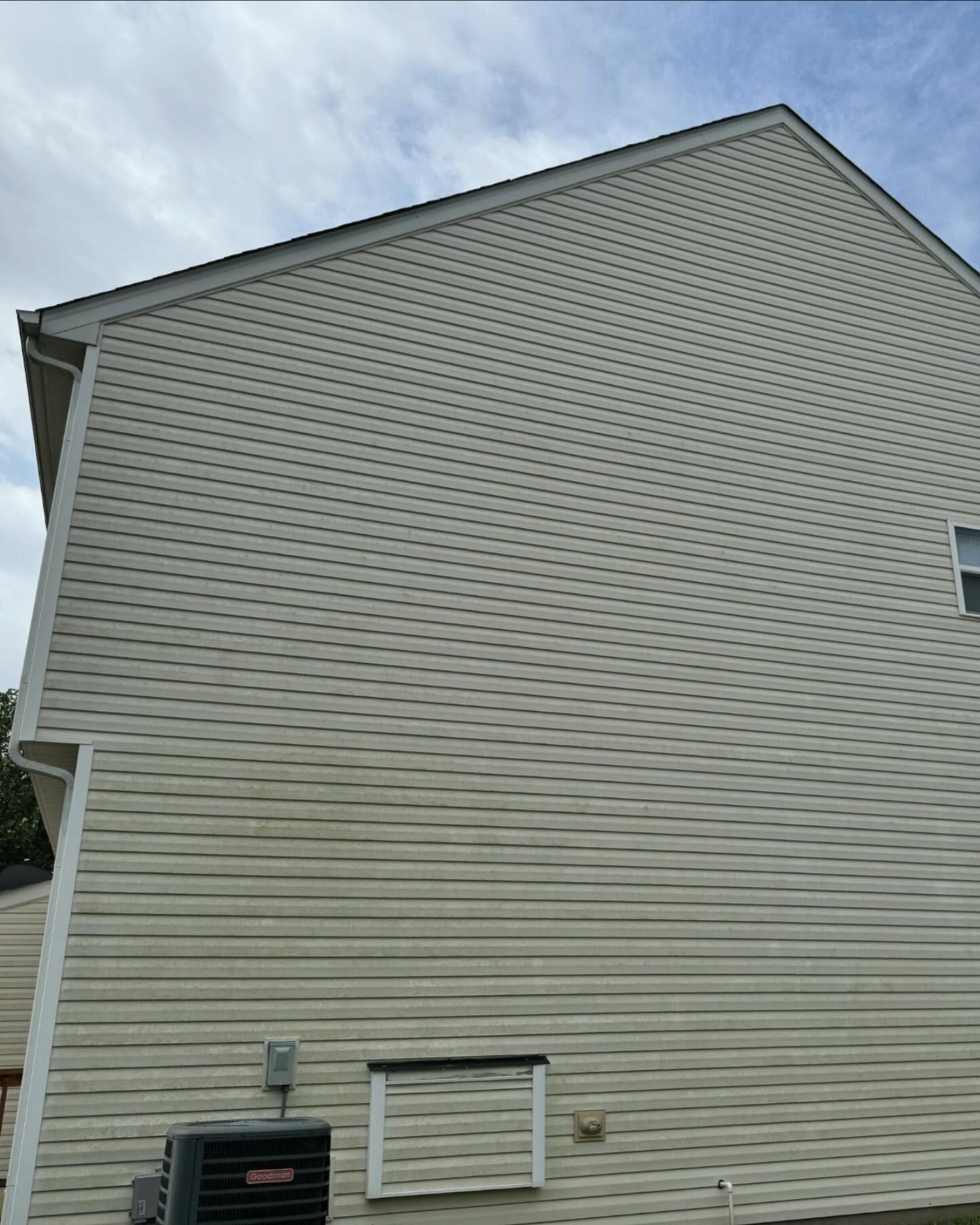 Denver NC home exterior after pressure washing